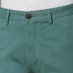 Men Green Slim Fit Mid-Rise Trouser